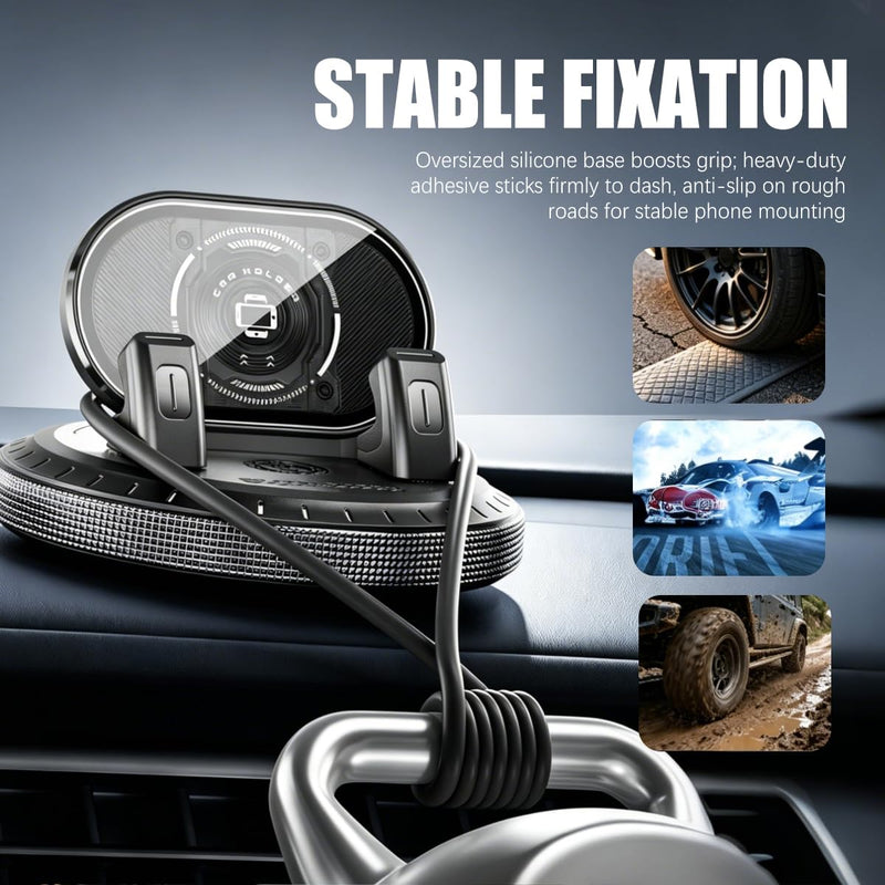 360 Degree Rotation Car Dashboard Phone Mount | Car Dashboard Phone Holder for Fixing Phones Horizontal & Vertical,Anti-Slip Car Navigation Mount Easy Installation