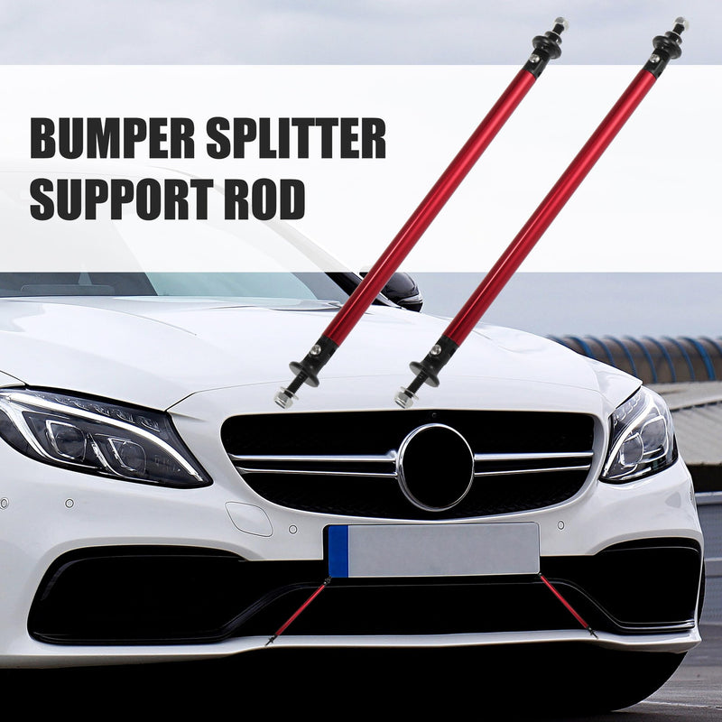 X AUTOHAUX 2pcs 200mm 7.87" Splitter Support Rods Adjustable Front Rear Bumper Lip Splitter Strut Rod Tie Support Bars Fit Most Vehicle Red