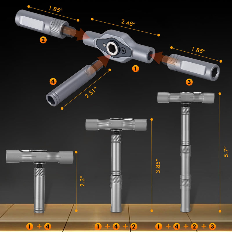 24 in 1 Magnetic Ratchet Screwdriver Set, DIY Magnetic Screwdriver Set with Detachable T Handle Ratchet Screwdriver for Furniture, Computer, Watch, Mobile Phone, Precision Electrical Appliance Repair