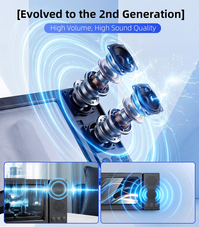 2nd Gen Shower Phone Holder Waterproof with Speaker Hole 1200mAh | 18H Playtime With Dual Bluetooth Speaker IPX6 Speakers High-Sensitivity Touchscreen Rich Bass Sound Bluetooth 5.3 (White） White