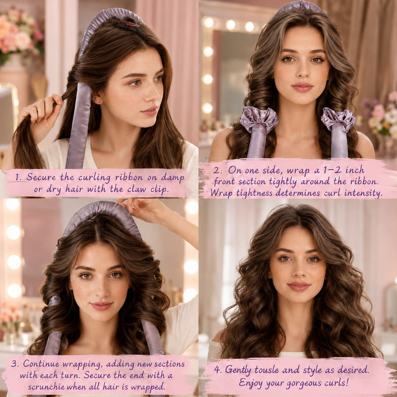 Overnight Blowout Rods Set, Heatless Curlers and Bendy Rollers for Short Hair, Flexible Hair Rollers with Dark Brown Main Stick and Accessories, 22.50 x 10.50 x 4.00 cm