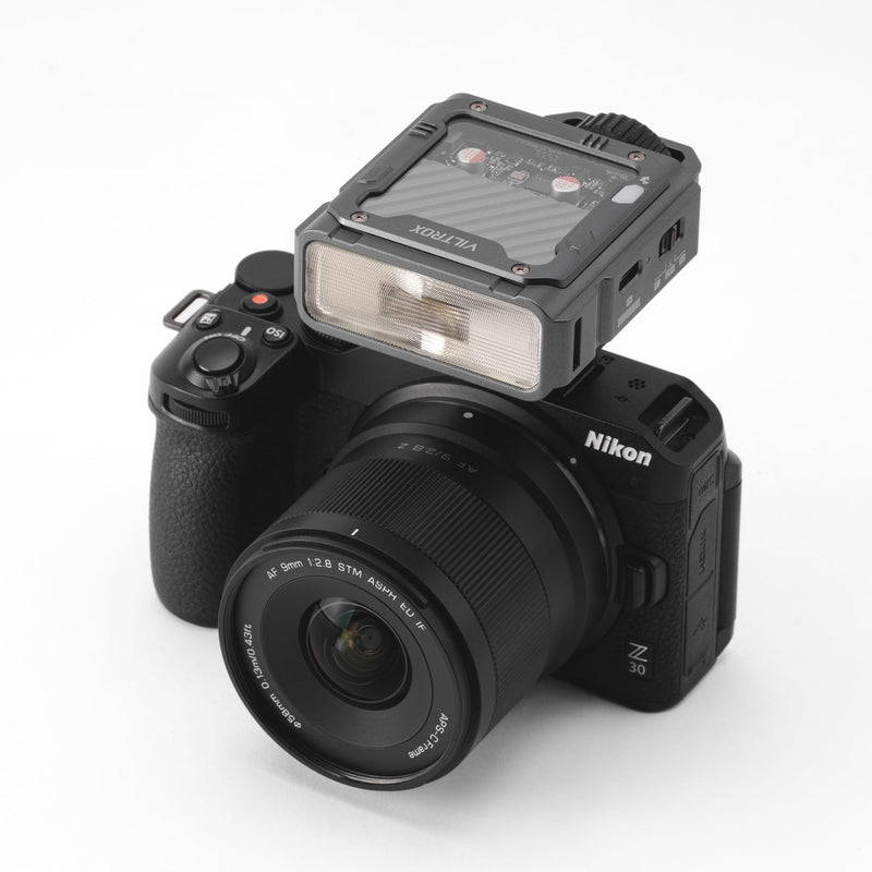 VILTROX Spark Z3 TTL Mini Camera Flash for Nikon, Gray | 6500K, GN16 High-Power, 0.1–1s Recycle Time, TTL Auto with 7 Level Manual Power Control