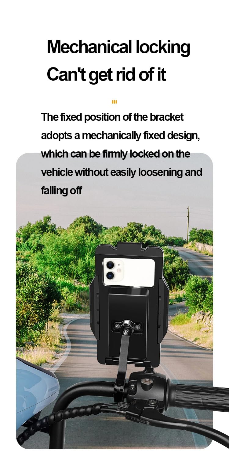 GUB Plus 16 Waterproof Phone Holder Full Sealed Touch Screen Bike Mount Phone Case Cover for Cellphone GPS etc Black