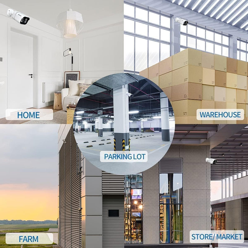 WESECUU Poe Security Camera, IP Camera, CCTV Camera, Surveillance Camera, Poe Camera Only Match POE Security Camera System with Motion Sensor,NoSubscription ONE CAM