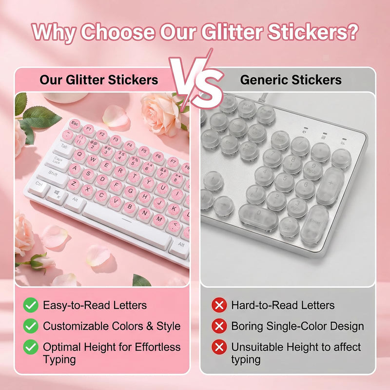 128 Pcs Keyboard Stickers for Long Nails, Universal Adhesive Keyboard Bubbles, Comfortable Long Nail Keyboards for Women, Reusable Keyboards Accessories for Gamers, Writers, Home, Office Use