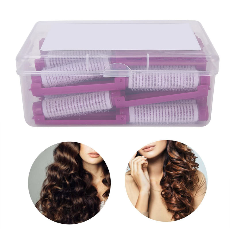 GLOGLOW Hair Perm Rods, No Damage Rollers with Plush Lock Design, for Professional Salon and Home Use, Perfect for Long and Short Hair Styling Tools (Purple) Purple
