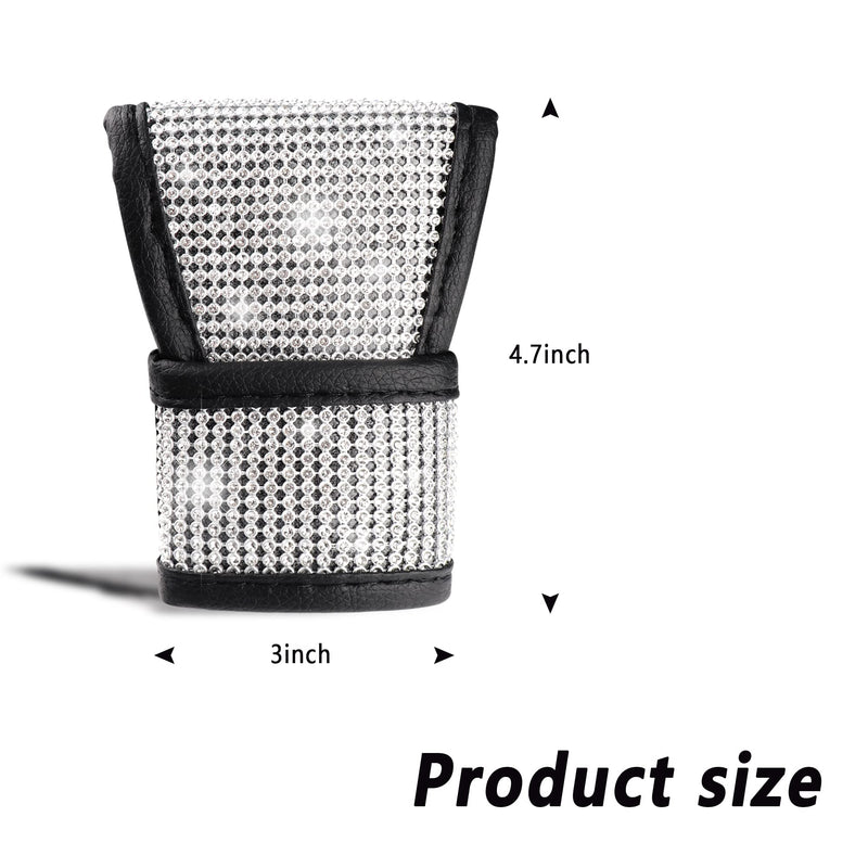 Crystal Auto Gear Shift Cover Bling Car Accessories,Universal Car Knob Gear Stick Protector from Scratching with Rhinestone Covers Car Decor Accessories for Women(Bling-003)