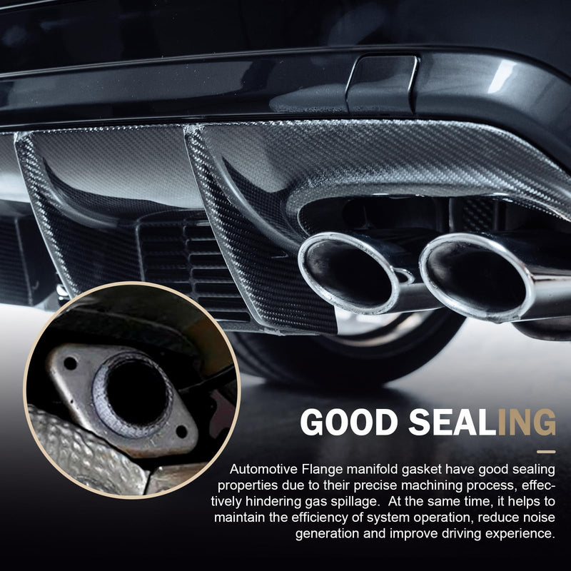 2PCS Exhaust Manifold Gasket, 2.56inch Sealed Exhaust Manifold Gasket, Prevent Leaking Between Exhaust Pipe and Exhaust Manifold, Universal Replacement Donut Gasket (65MM) 65MM/2.56Inch