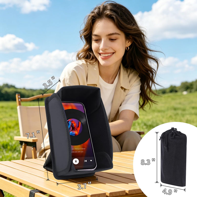 Phone Sun Shade Outdoor Sun Hood Sunshade for Phone Foldable Sun Shield | Protects from Sunlight and Glare,Universal Outdoor Holder, Travel Accessories(Black) black