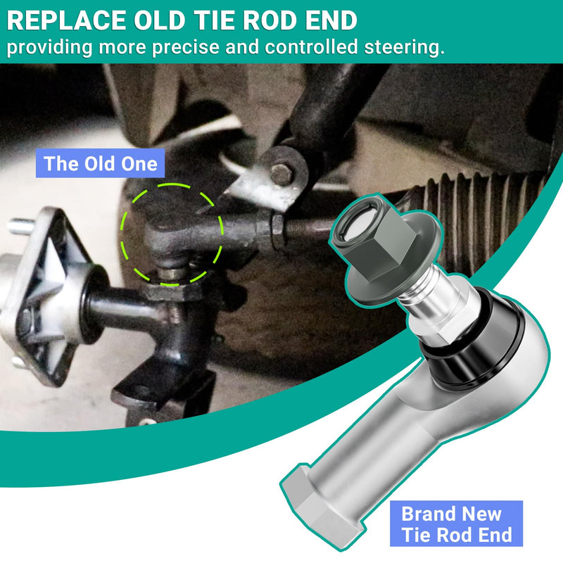 Drive-up Club Car Tie Rod Ends, Club Car Precedent Tie Rod End for Club Car Precedent 2004-Up and Club Car Tempo 2018-Up Gas or Electric Models, OEM102022601 102288301