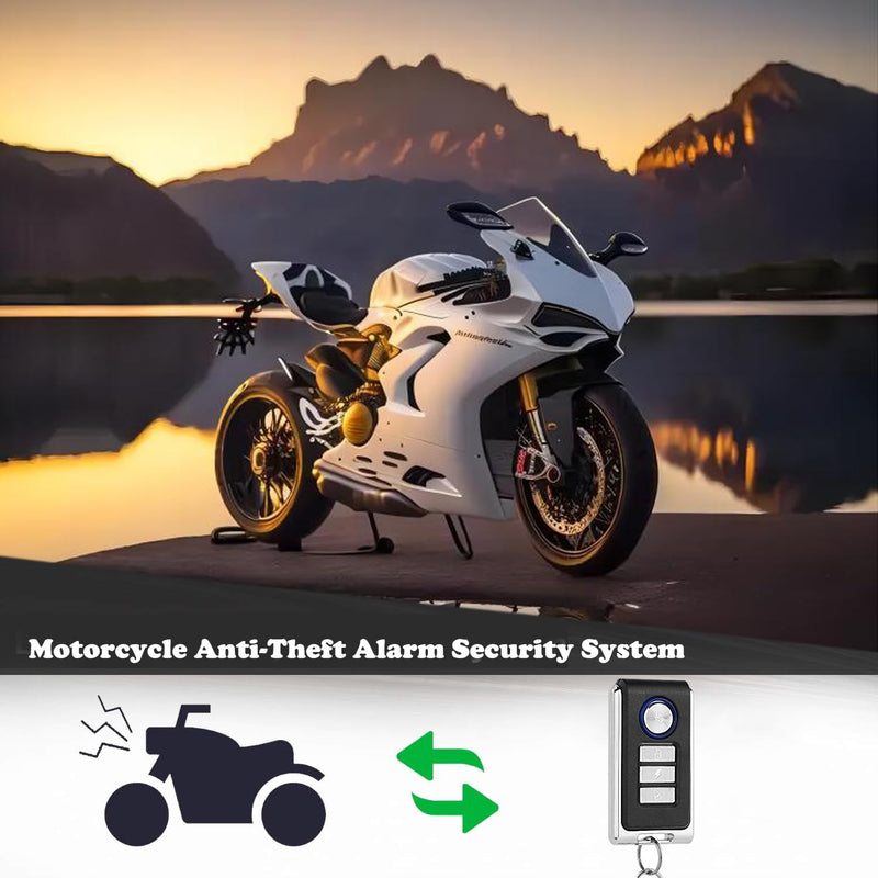 Motorcycle Anti-Theft Alarm Security System,Jtron Control Engine Start Bike Anti-Hijacking Cutting Off Remote Engine Start Arming Disarming,Waterproof Security Cycling Bike Alarm