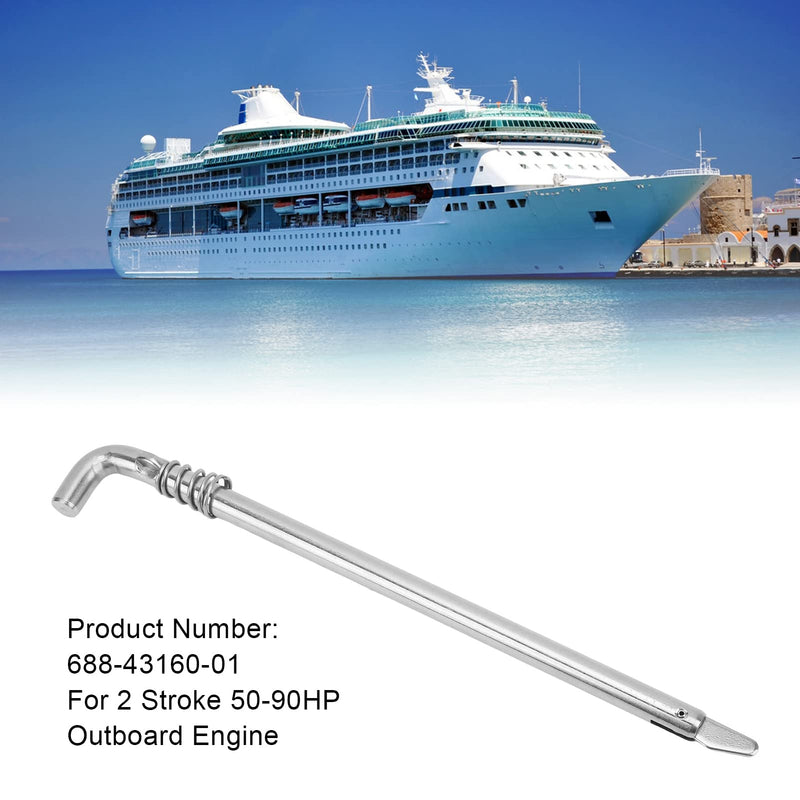 Outboard Tilt Pins, Outboard Engine Tilt Rods, 688-43160-01 Stainless Steel Marine Engine Tilt Rod Assembly for 2-Stroke 50-90 Outboard Engines