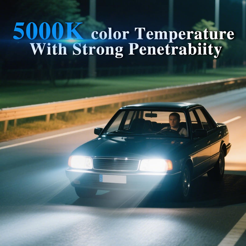 H11 Halogen Headlight Bulbs, Standard High Beam or Low Beam or Fog Light Bulb, DC 12V 55W 5000K,4000 Lumens,White Headlight Bulbs,Head Light Bulbs for Car,High Brightness Headlight Bulb, Pack of 2 H8/9/11-5000K