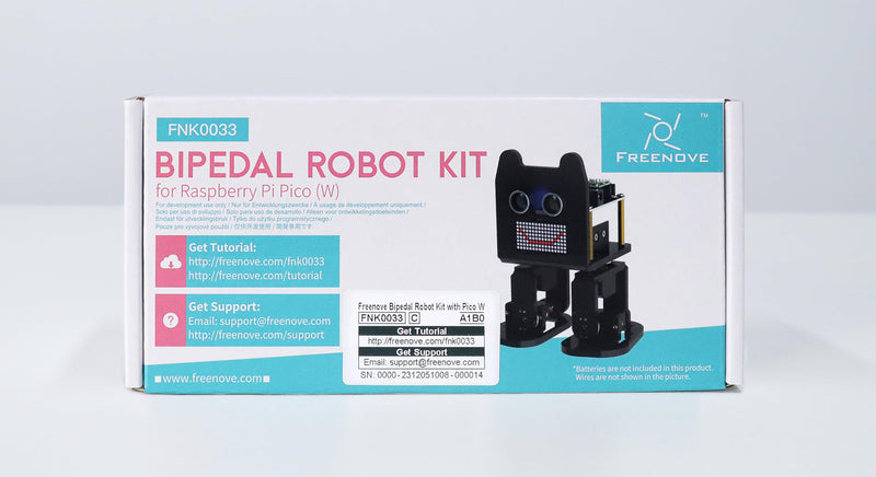 Freenove Bipedal Robot Kit for Raspberry Pi Pico W (Included) (Compatible with Arduino IDE), LED Matrix Expressions, Obstacle Avoidance, Colorful Lights, Buzzer, Speaker, App with Raspberry Pi Pico W