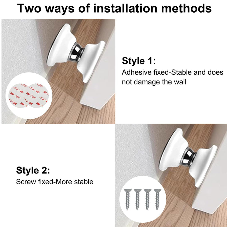  [AUSTRALIA] - 2 Pcs RV Door Holder Magnetic Baggage Door Catch Latch to Keep Door Open, RV Door Stopper for Motorhome Travel,Travel Trailers, Camper (White) White