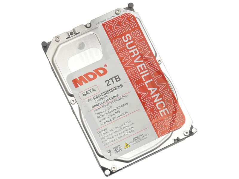MDD 2TB 64MB Cache 7200RPM SATA 6.0Gb/s 3.5inch Internal Surveillence Hard Drive - MDD2TSATA6472DVR
