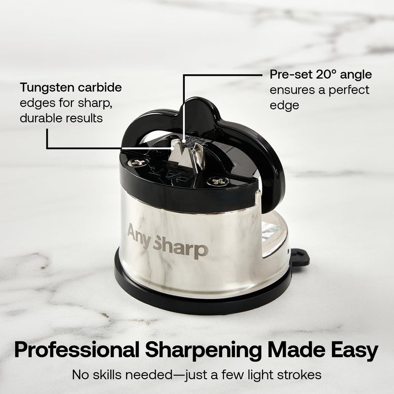 AnySharp Pro Knife Sharpener, Metal Silver