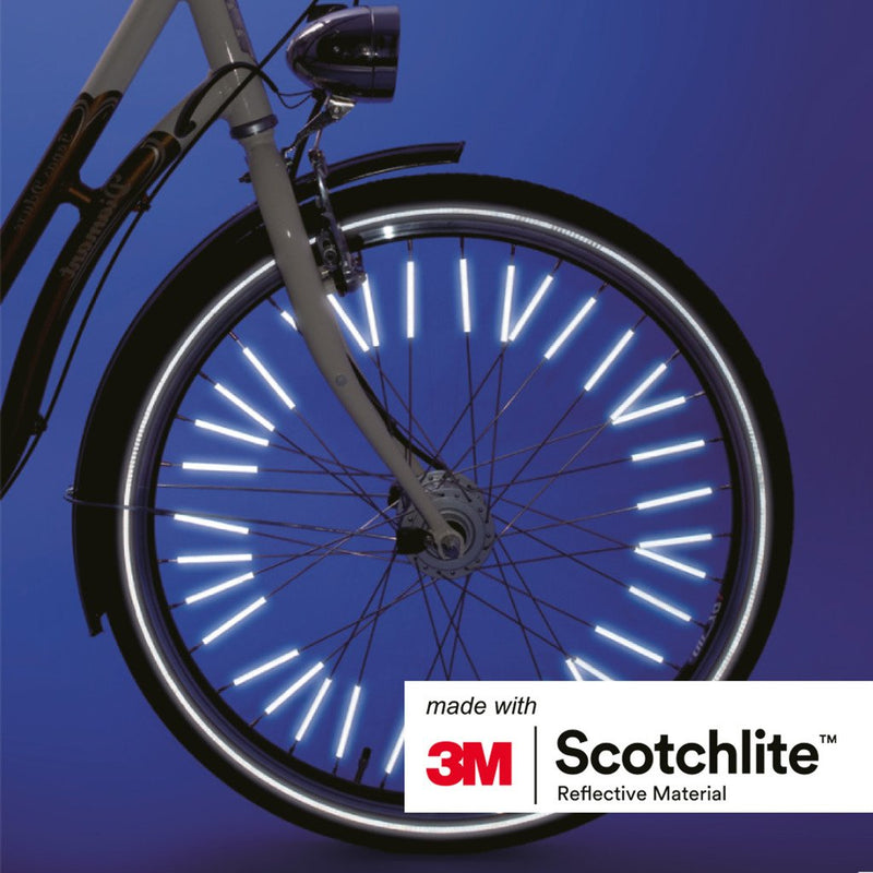  [AUSTRALIA] - Salzmann Spoke Reflectors for Bicycles | High Visibility | Made with 3M Scotchlite | 72 Pieces Silver
