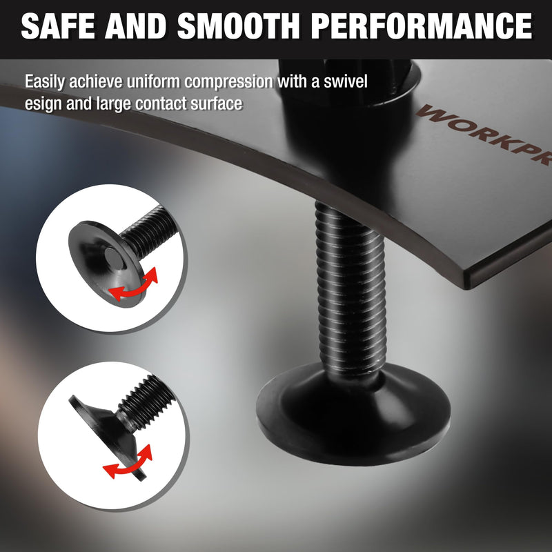 WORKPRO Brake Pad Spreader, Disc Brake Pad Spreader Tool, Brake Caliper Compressor Tool for Compressing Inner Pad, 360 Degree Swivel Joint Brake Piston Compression Tool for Cars & Light Trucks