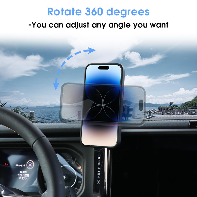 2024 2025 JL Magnetic Phone Mount for Jeep Wrangler - Dash Cell Phone Mount Dashboard Phone Holder for 2024+ Jeep Wrangler JL Accessories,1 Pack,Black,(NOT for 1945-2023 Wrangler) Magnetic Phone Holder
