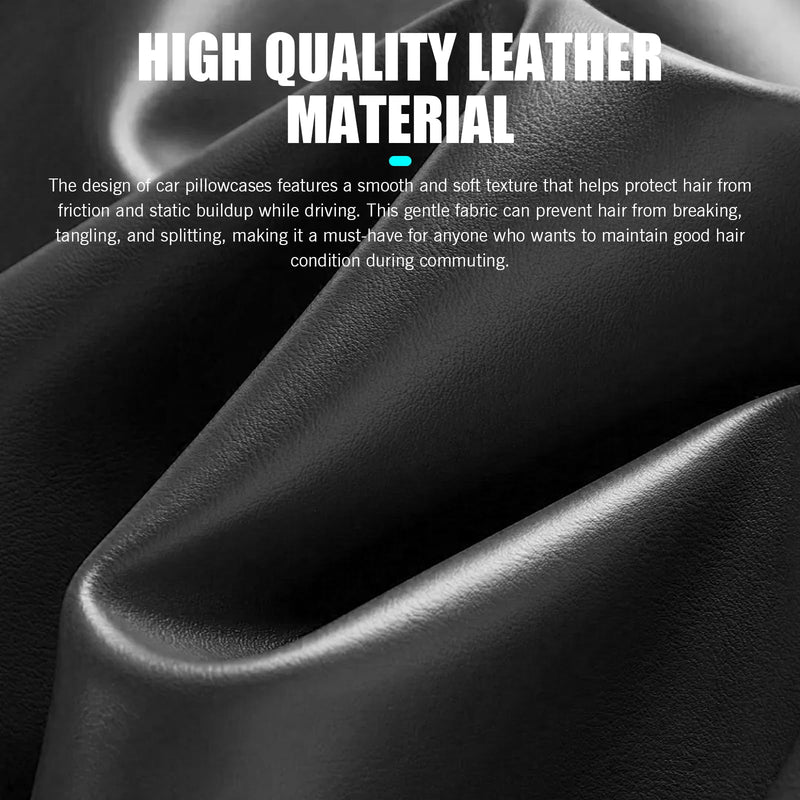 Shakas 2 PCS Cars Headrest Covers, Full Wrap-around Non-marking Fit Anti-scratch Protector, Waterproof Leather Portable Reusable Elastic Dust Cover, for Most Cars Seat Headrest Accessories (Black #M) 2 PCS #M Black