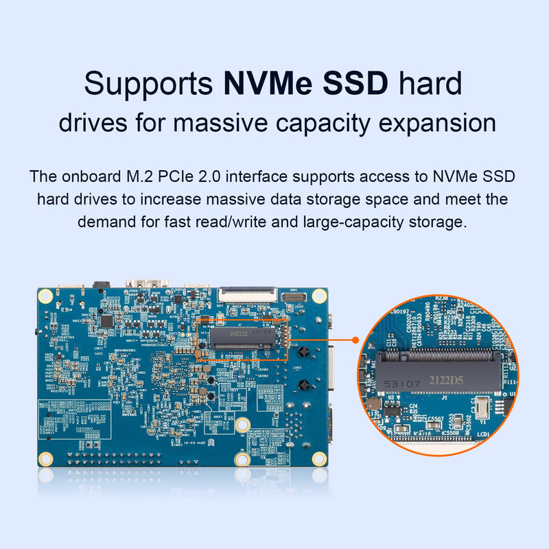 Orange Pi 5 4GB Rockchip RK3588S 8-Core 64 Bit Single Board Computer, Up to 2.4GHz and 8K Video Codec Support Development Board Run Orange Pi/Ubuntu/Debian/Android 12 OS (4GB+ Power Supply) 4GB+Power Supply