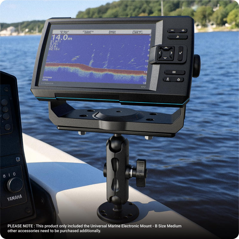 TUSITA Universal Marine Electronic Mount - B Size Medium, Aluminum Fish Finder Mount with 1" Ball for Boat, 360° Rotation, High Salt Water Resistant, Compatible with Garmin, Lowrance and More Medium Arm