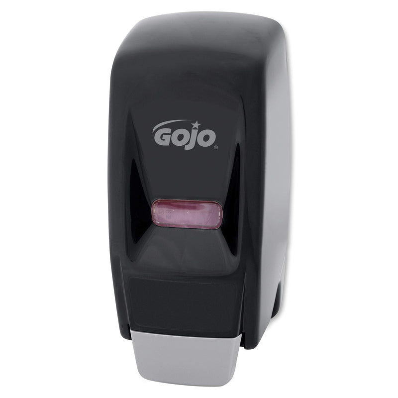 GOJO 800 Series Bag-in-Box Push-Style Lotion Soap Dispenser, Black, for 800 mL Lotion Soap Refills (Pack of 1) - 9033-12 1 Count (Pack of 1)
