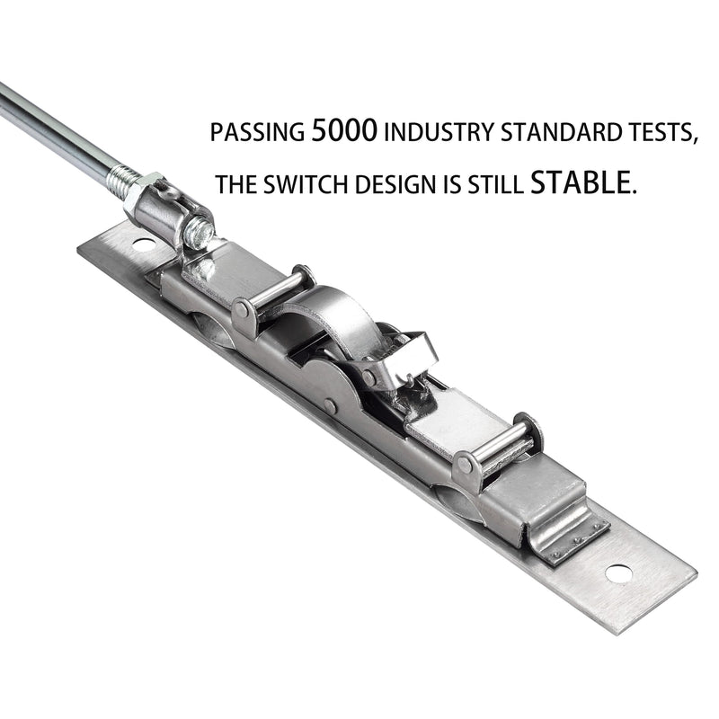 TOGU 2 Pack Lever Extension Flush Bolt Latch Slide Bolt Lock in 6" Concealed Security Door Lock for French Doors,Composite Doors,Wood Doors,Brushed Stainless Steel Finish-6" 6 inch-2pcs