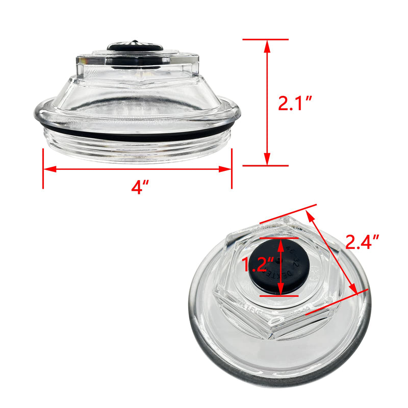 iFJF 21-36 Oil Cap Kit Replacement for Dexter 9K (AFTER 10-1-89) & 10K & 12K & 15K Axles, K71-148-00 Oil Bath Dust Caps 4.0" Thread Trailer Axle Plastic Cap (4Pcs)