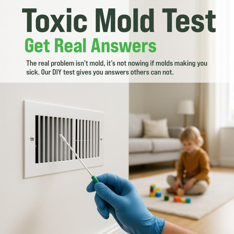 Microbial Mold Test Kit for Home - Indoor Air Quality and Surface Testing - Detects Black Mold, Mildew, and Fungi - Air and Surface Mold Detection Kit with Lab Analysis Included