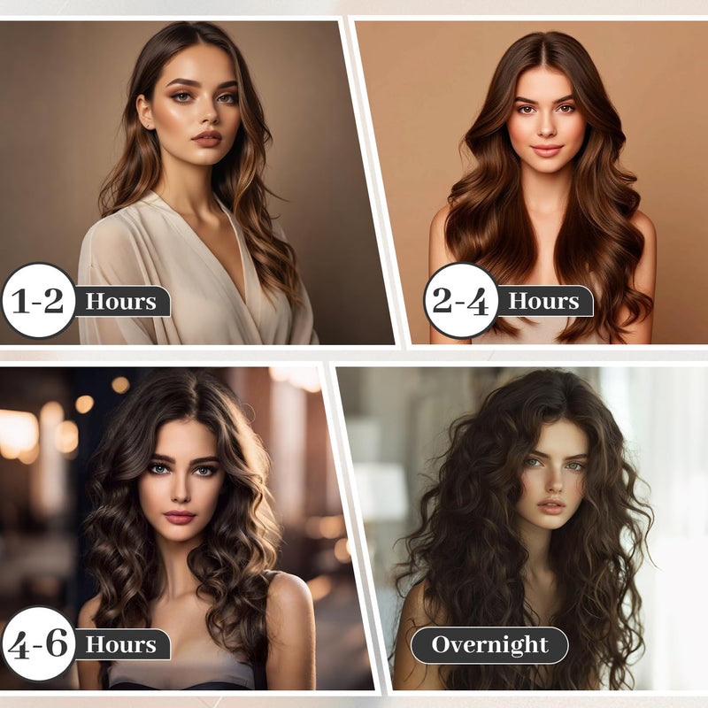  [AUSTRALIA] - Heatless Curling Rods 3PCS, No Heat Hair Rollers with Satin Bonnet, Overnight Flexi Bars for All Hair Types(Black-Boxed) Black-Boxed