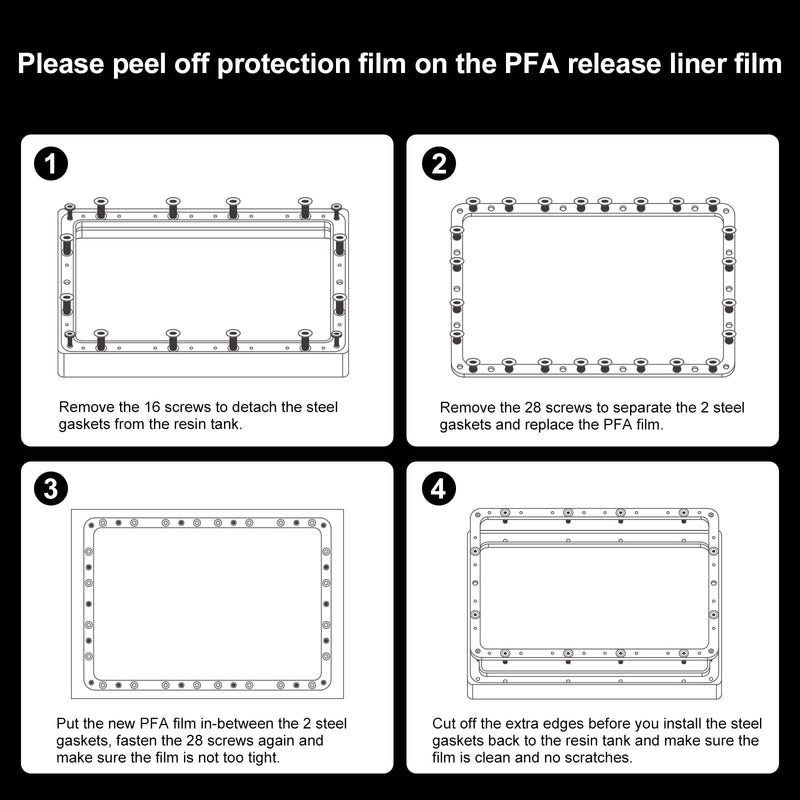ELEGOO 5 PCS PFA Release Liner Film 2.0 for ELEGOO Saturn 4 Ultra 16K, Saturn 4, Saturn 4 Ultra, Saturn 3, Saturn 2 and Saturn 8K Resin 3D Printer, 273 x 176 mm 5PCS-Saturn 3 PFA