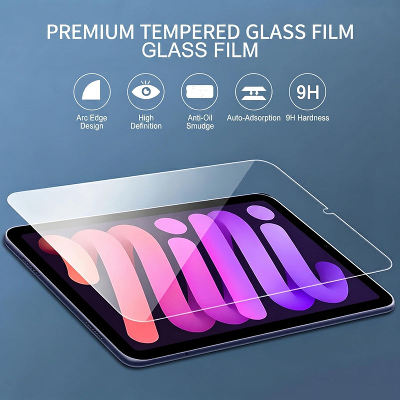 2 Pack Screen Protector for iPad Mini 7 (A17 Pro) 2024 & Mini 6 2021 8.3 inch, Tempered Glass for iPad Mini 7th/6th Generation A2993 A2995 A2996, Case Friendly