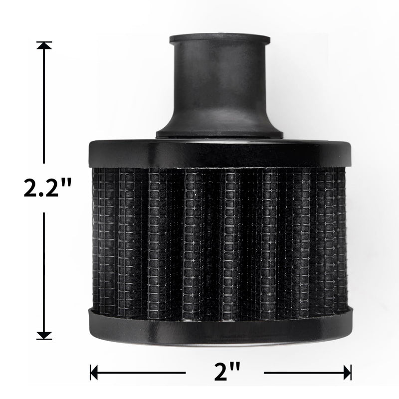 12mm Fuel Cell Breather/Vent Air Filter 8AN Female Fitting Kit Straight