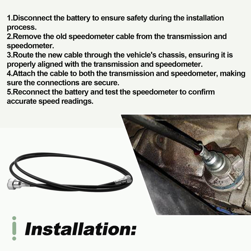 Transmission Speedometer Cable Compatible with 57 56 55 Chevy TH350 TH400 700R4 Replace 7641443183