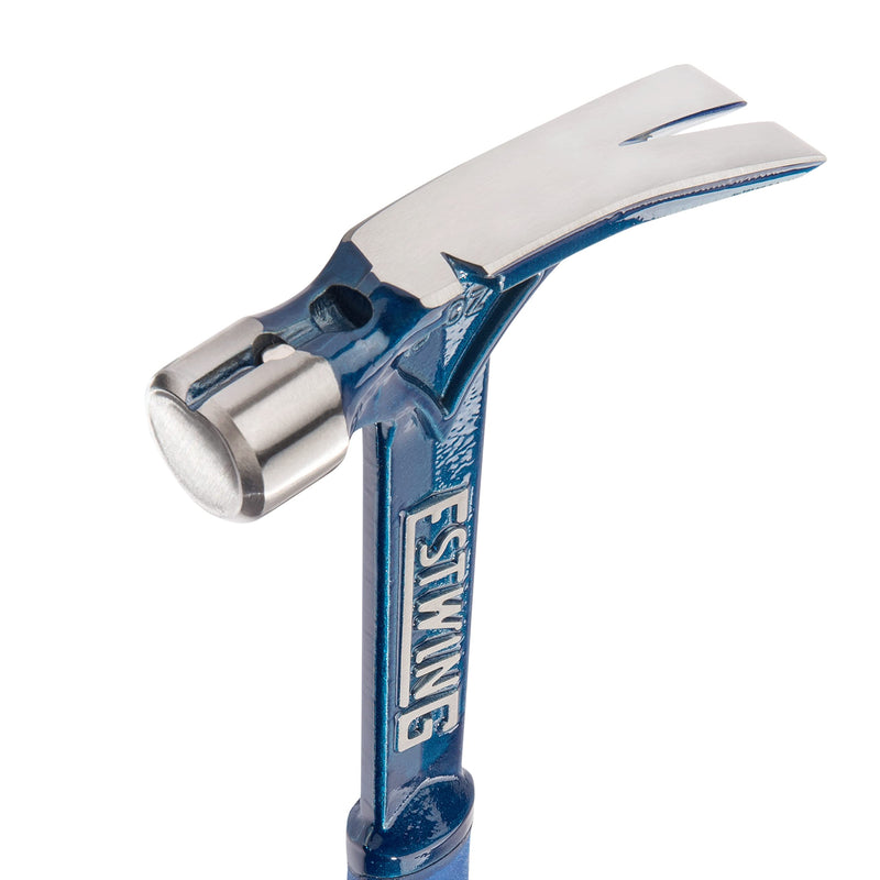 ESTWING Ultra Series Hammer - 15 oz USA Made Short Handle Rip Claw Framing Hammer with Smooth Face & Shock Reduction Grip - E6-15SR Smooth Face (Short Handle)