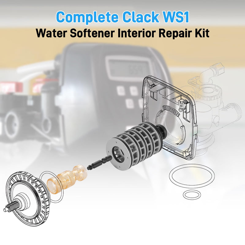 WS1 Water Softener Maintenance and Repair Kit, WS1 Softener Rebuild Kit WS1 Spacer Stack Assembly Compatible with Clack V300502 V3005