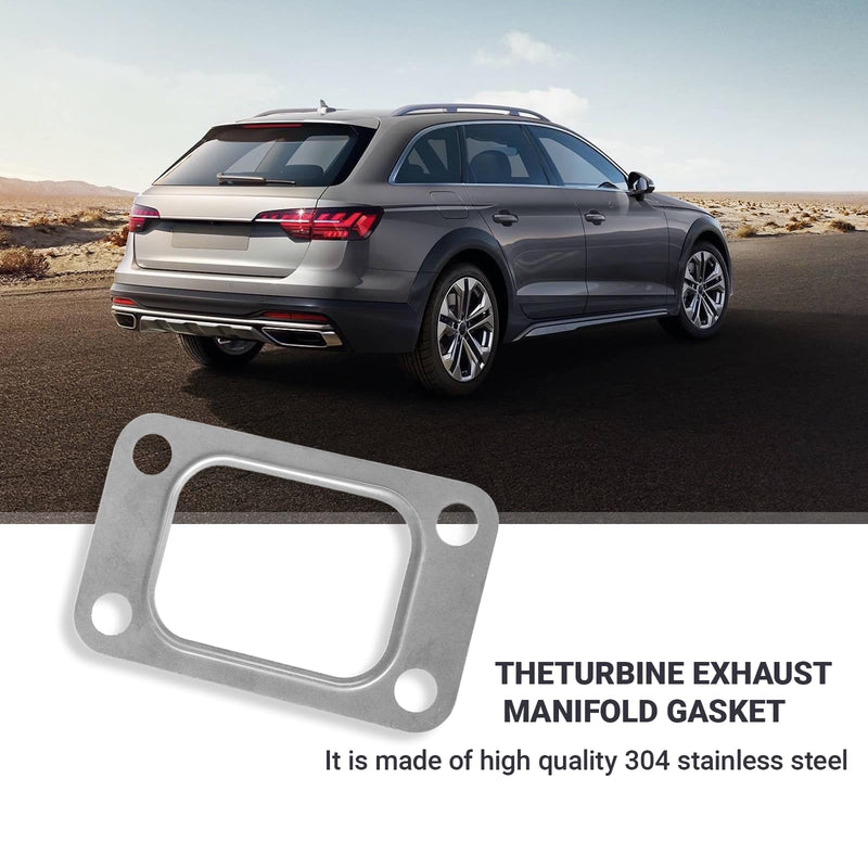 2 PCS T3 Turbine Flange Gasket, Stainless Steel 4-Hole Washer, Turbocharger Intake Manifold Flange Gasket, Universal for T3 T34 T35 T38 GT35 GT35R