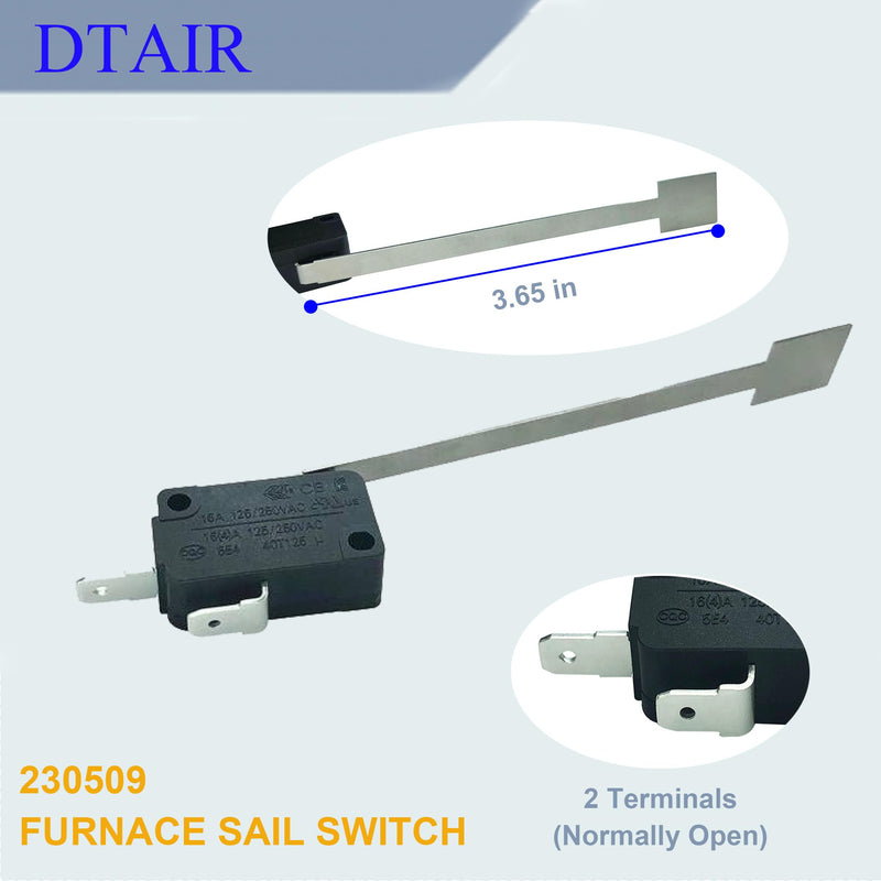 230509 RV Furnace Low Air Flow Sail Switch Assembly Replacement for Suburban RV Furnace NT/SF Series 230509 233356 525024(Set of 2)