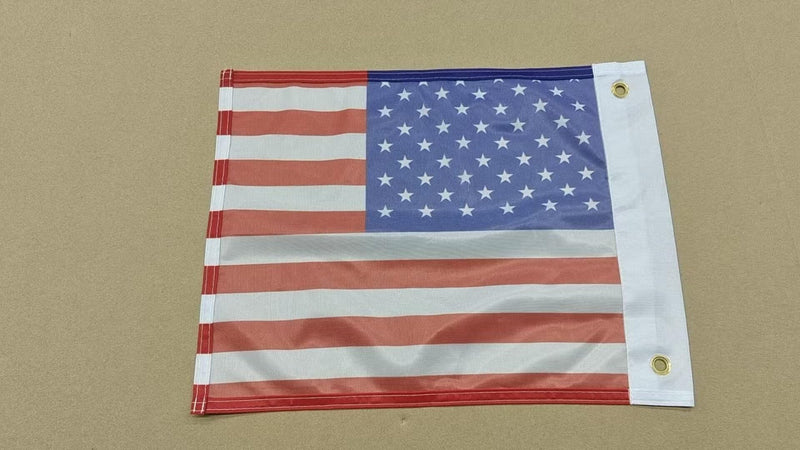 2PCS American Flags for Whip Lights or Antenna Flag Poles, Whip Light American Flags for UTV ATV Can-Am Polaris RZR SXS (16.3" x 12") 2 American flags Whip Light Flags