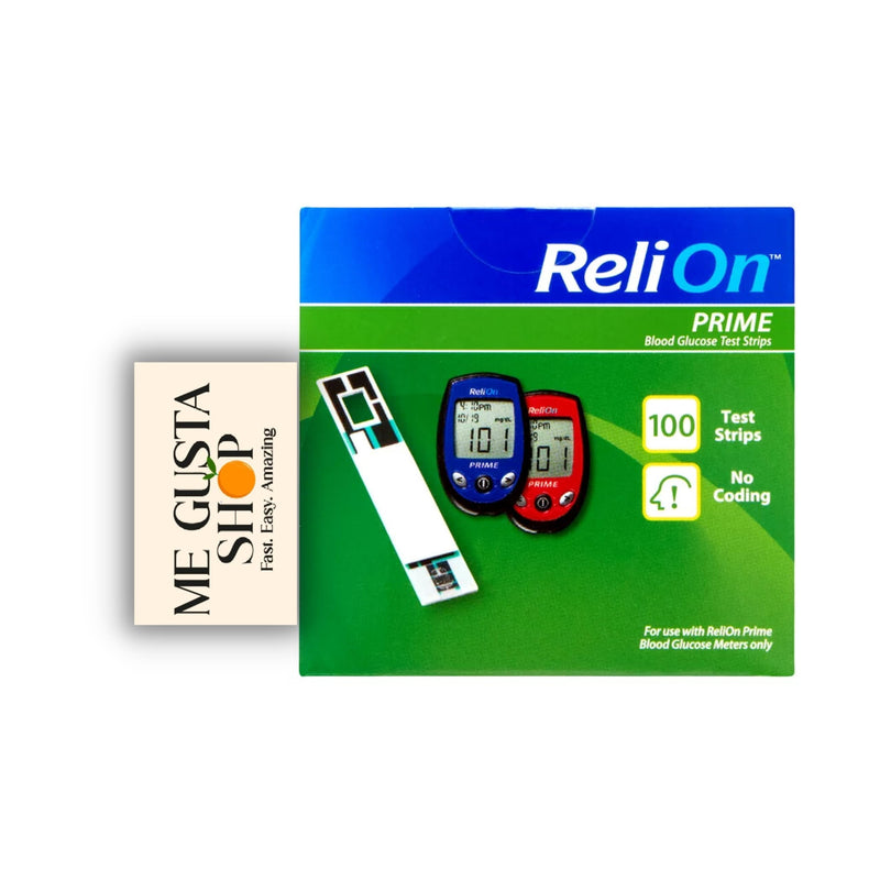ReliOn Prime Blood Glucose Test Strips, 100 Ct + me Gusta Sticker