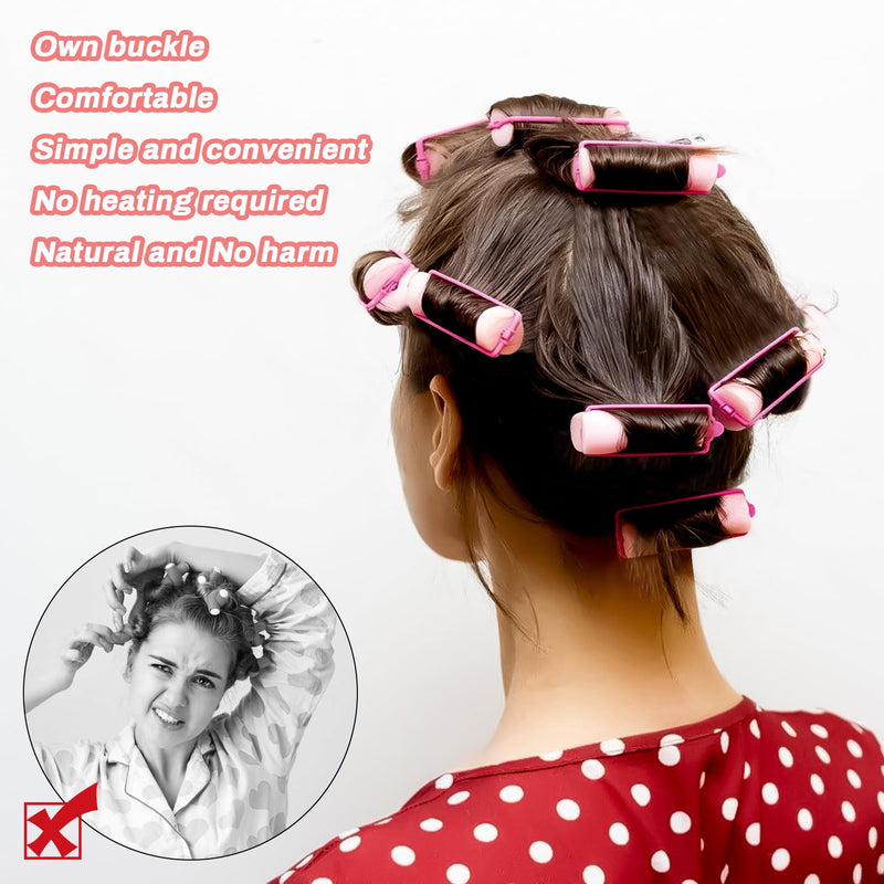 MAQIHAN 40PCS Foam Hair Rollers - 0.98 Inch Sponge Rollers for Hair Curling | Heatless Hair Curler for Short/Long Hair, Soft Sleep in Curlers, Small Sponge Curlers, Overnight rulos for Thin Hair Curl
