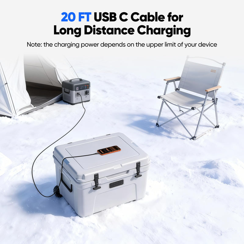 20 FT USB C Cable Long USB C 3.2 Gen 2 Cord 20FT, Full-Featured USBC to C Fast Charging/Monitor Video/Data Cable(4K@60Hz,100W, 10Gbps) for USB‑C Hub VR,iPhone 17-15 PM,Sam-sung,MacBook Pro,Camera-6M Brown 1