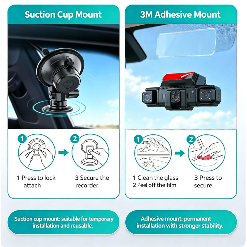 Dash Cam Suction Cup Mount Replacement | Easy to install