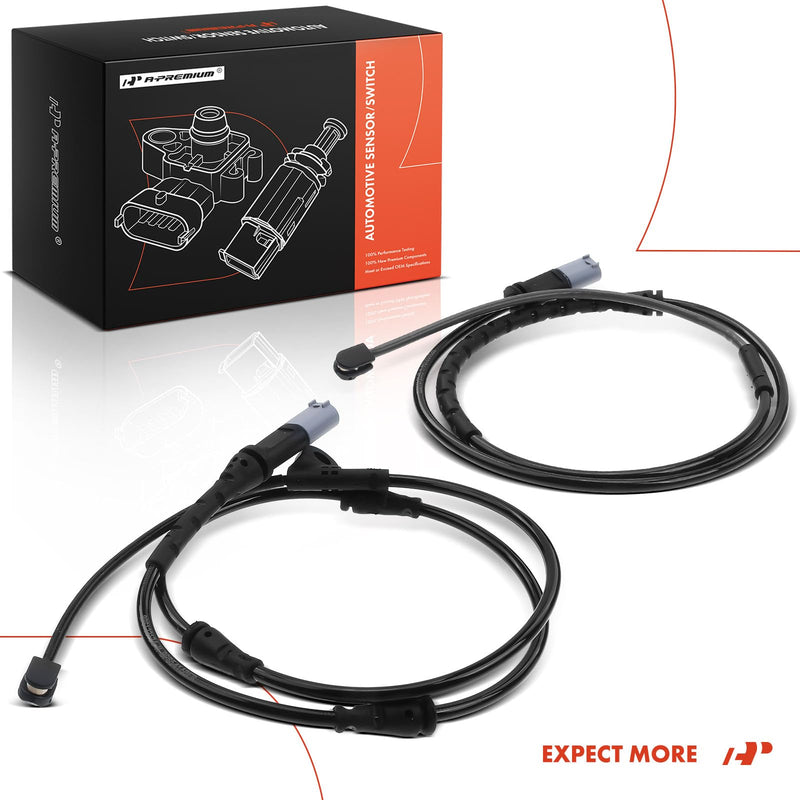 A-Premium Front and Rear Disc Brake Pad Wear Sensors Compatible with BMW X5 2011-2018, X6 2011-2019, 2-PC Set
