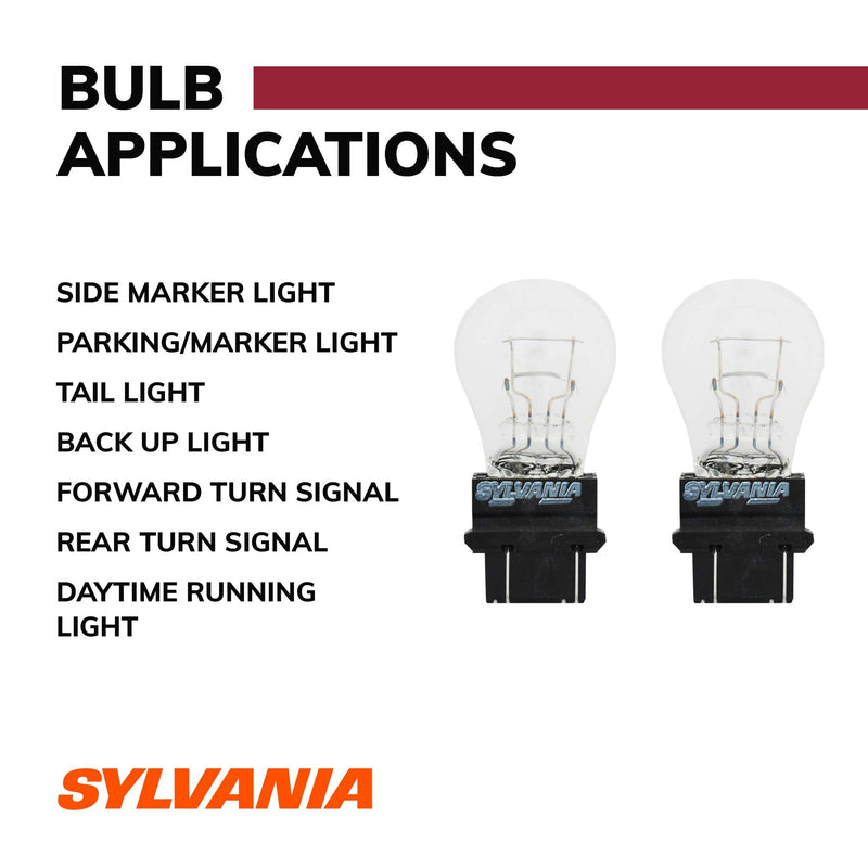 SYLVANIA 3157 Long Life Miniature Bulb, (Contains 2 Bulbs) 2 Count (Pack of 1)