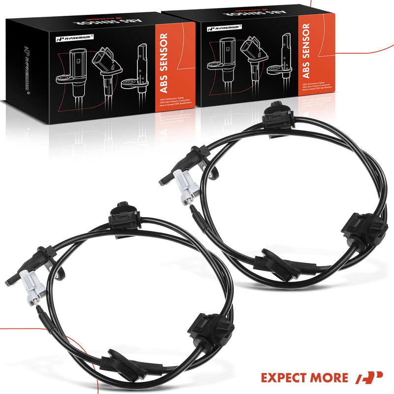 A-Premium Front ABS Wheel Speed Sensor Compatible with Subaru Models - Outback 2010 2011 2012 2013 2014, 2.5L/3.6L, Wagon - Front Driver and Passenger Side, 2-PC Set, # 27540AJ010, 27540AJ01A Pack of 2