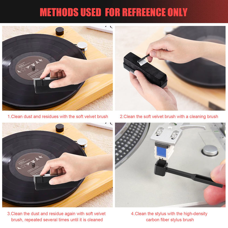 Record Cleaner Record Cleaning Kit with Anti Static Carbon Fiber Vinyl Record Brush