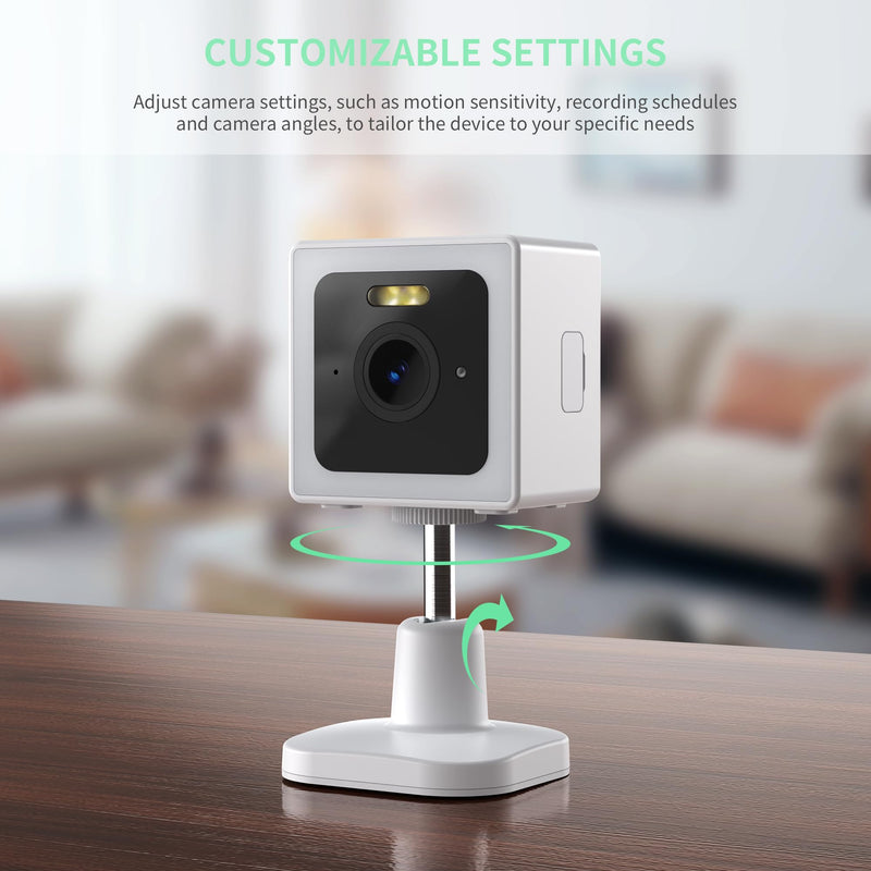 Weatherproof Indoor and Outdoor IP65 2K Wi-Fi Smart Home Security Camera with Color Night Vision, 2-Way Audio, Wireless Camera for Pets, Babies, Dogs & Cats, Nanny, Elderly Video Surveillance (2) White Dome